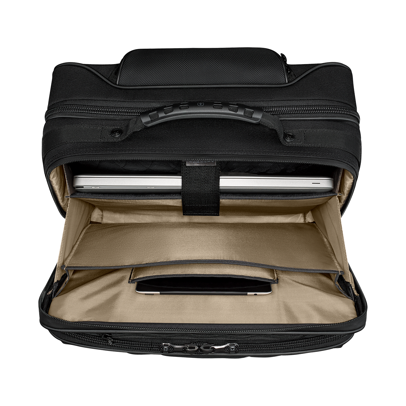 15,6 Zoll Laptop-Tasche mit Rollen und Tablet-Fach