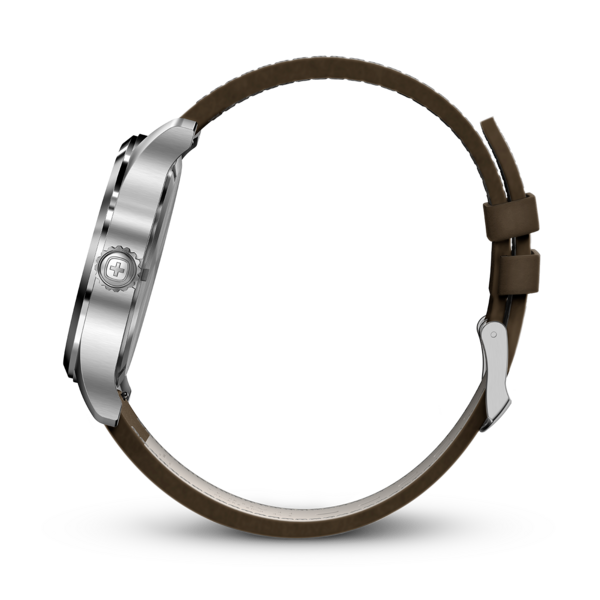 Herrenuhr silber-braun Ø 43 mm