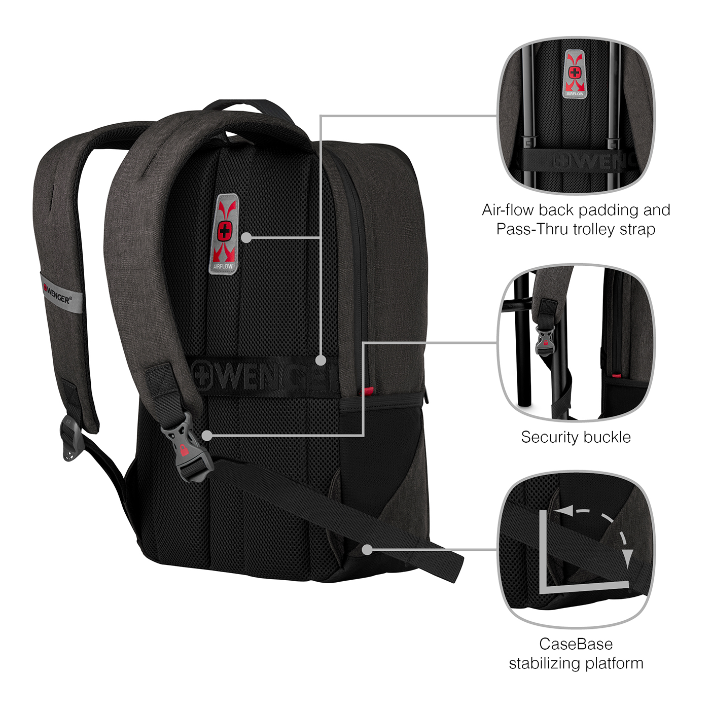 14 Zoll Laptop-Rucksack mit Tablet-Fach