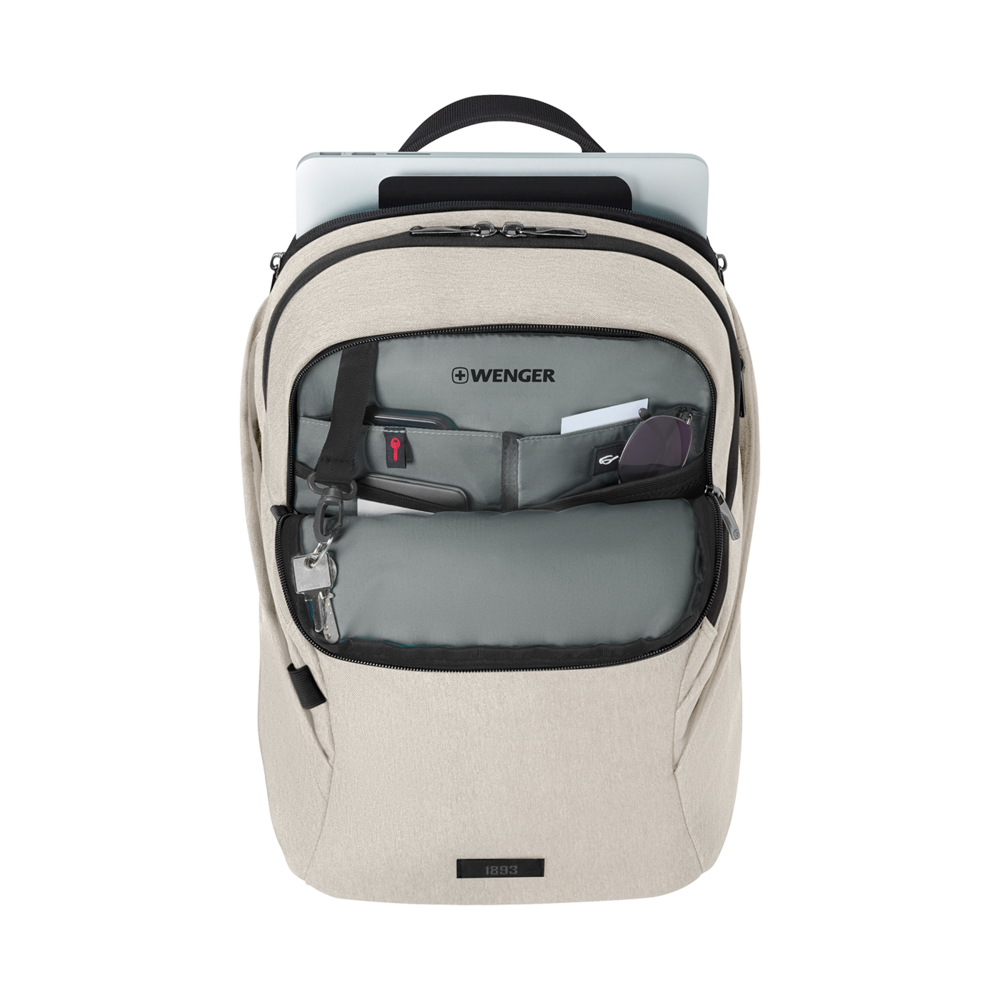16 Zoll Laptop-Rucksack mit Tablet-Fach, sandfarben