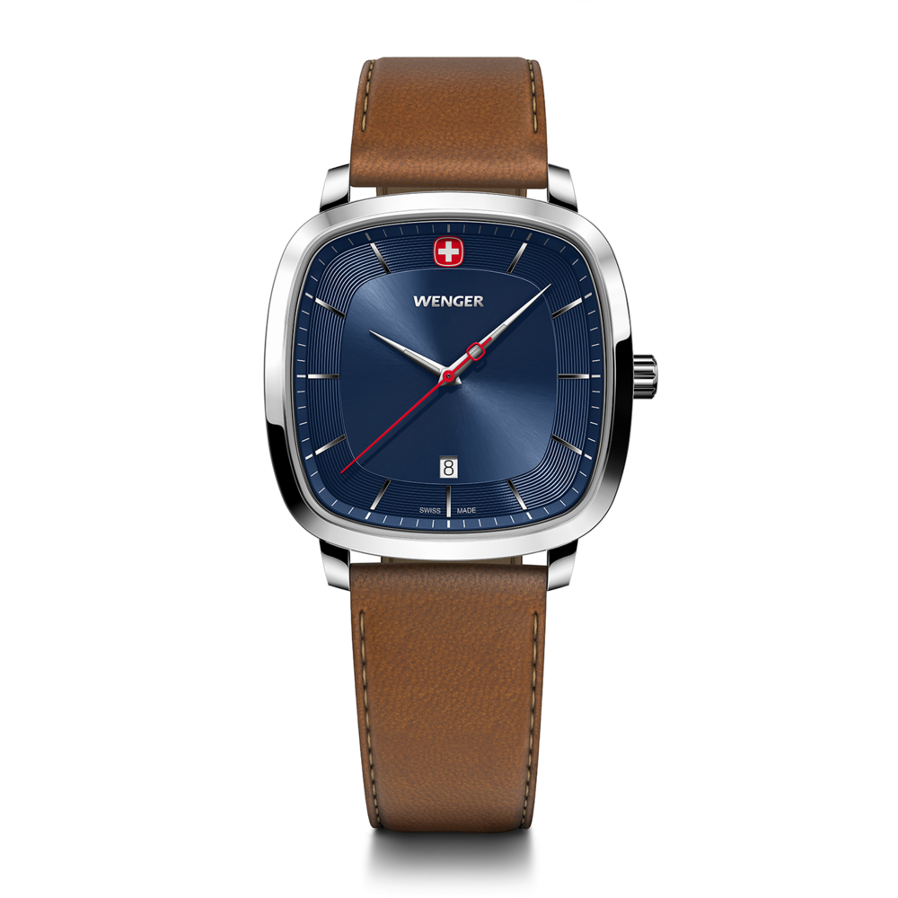 Herrenuhr braun-silber-blau Ø 37 mm
