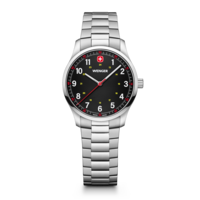 Damenuhr silber, schwarz Ø 34 mm