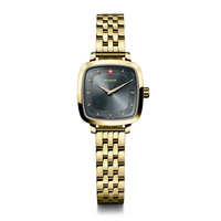 Damenuhr gold-grau Ø 27 mm Eine zeitlose, klassische Uhr mit modernem Twist