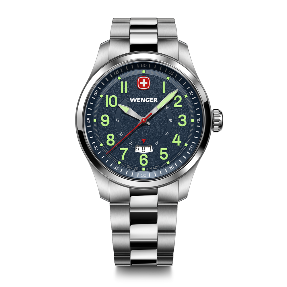 Herrenuhr blau-silber Ø 43 mm