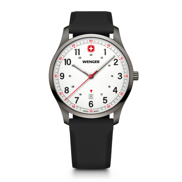 Herrenuhr schwarz-weiß Ø 42 mm