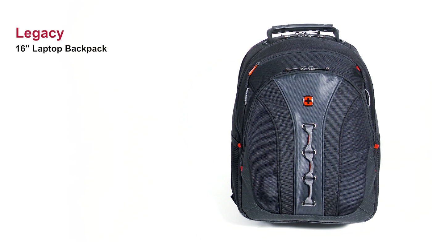 16 inch laptop backpack, black