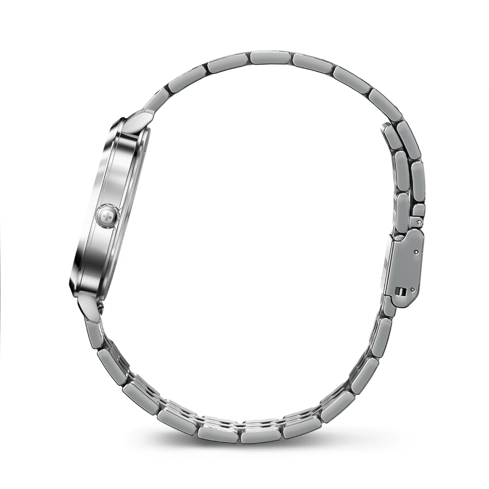 Herrenuhr silber-blau Ø 37 mm