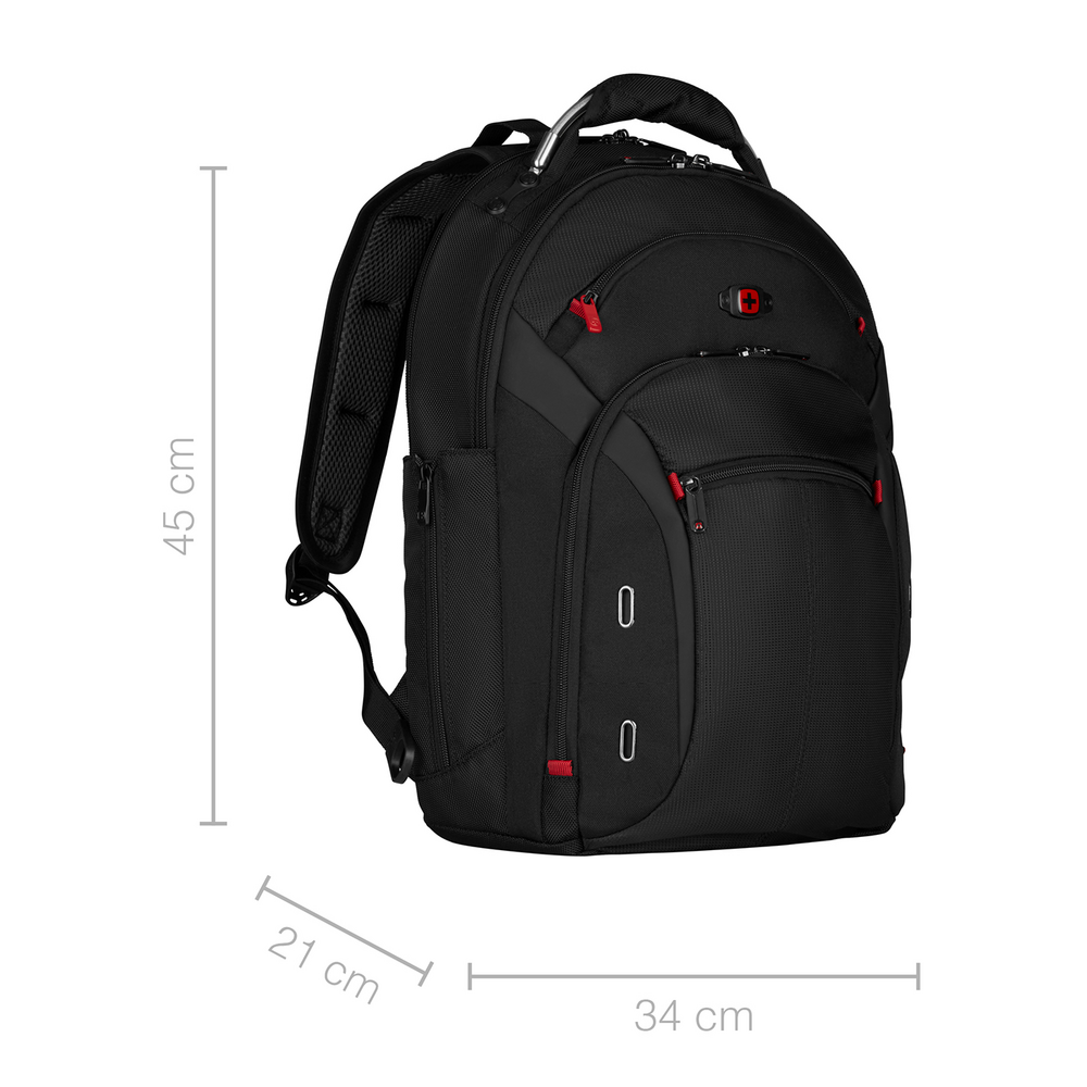16 Zoll Laptop Rucksack, schwarz