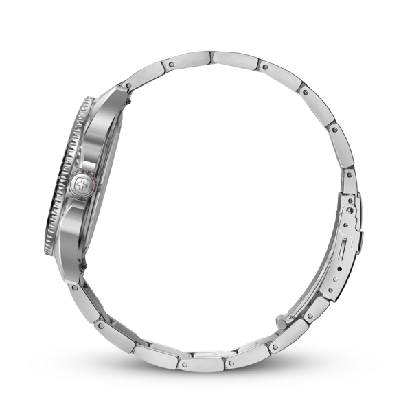 Herrenuhr schwarz-silber Ø 40 mm