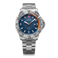 Herrenuhr silber-blau Ø 43 mm