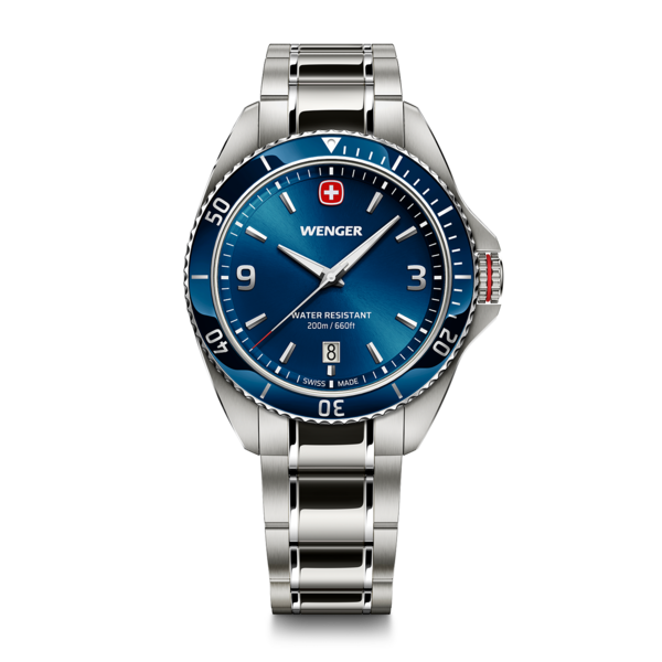 Herrenuhr blau-silber Ø 40 mm