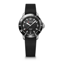 Damenuhr schwarz Ø 35 mm Wasserdichte Uhr mit Quarzwerk
