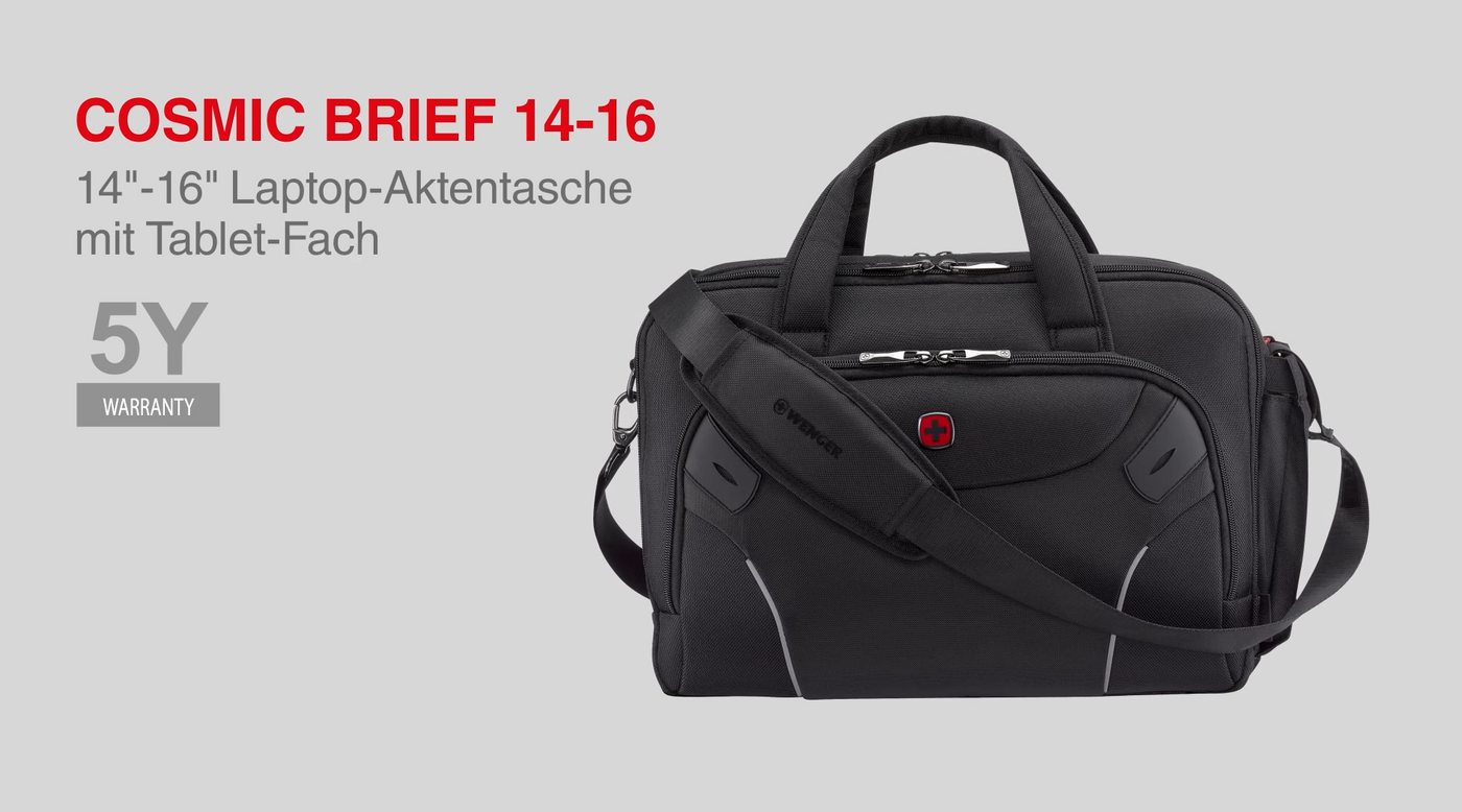 14-16 inch laptop briefcase with tablet compartment