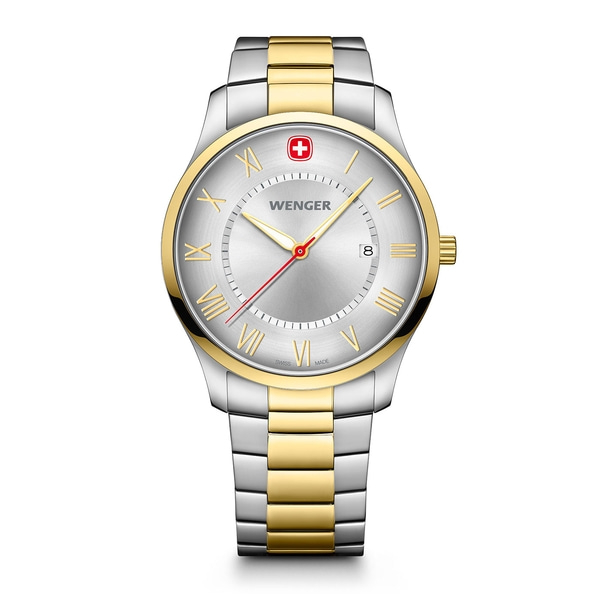 Herrenuhr zweifarbig, silber Ø 42 mm