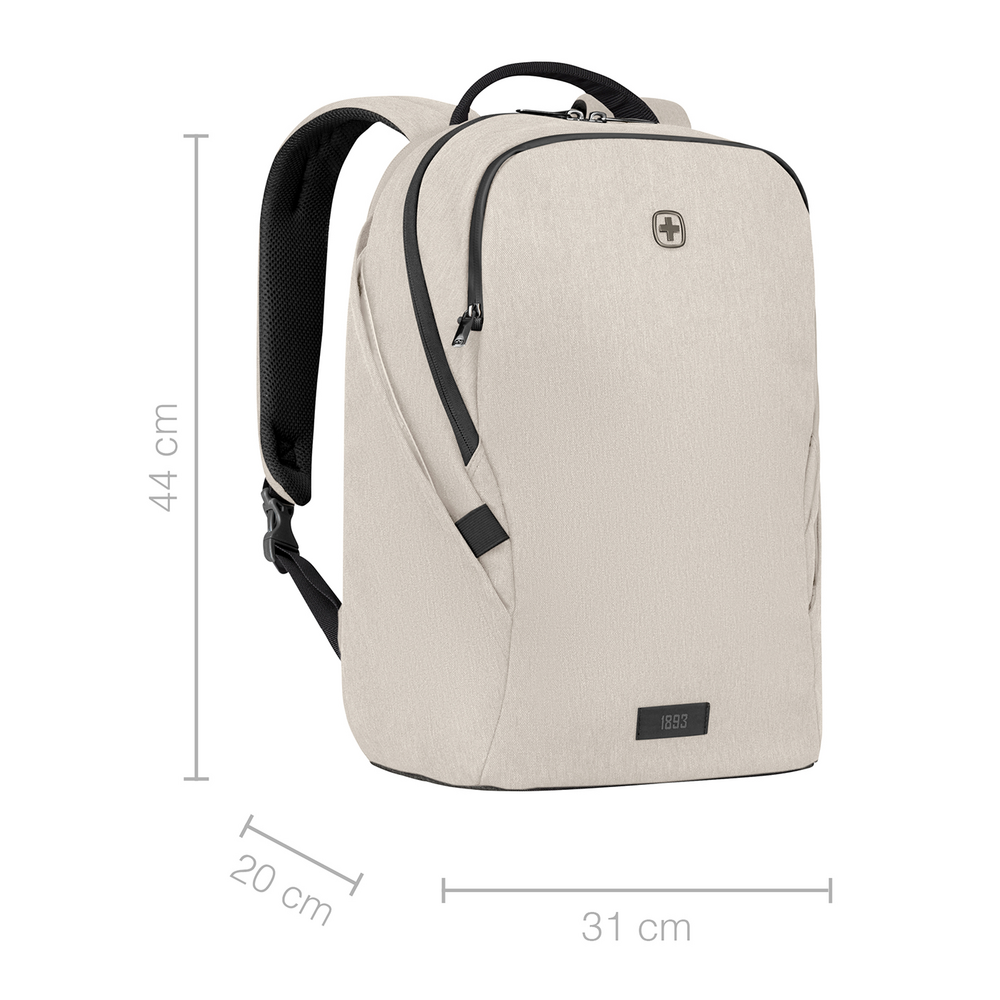 16 Zoll Laptop-Rucksack mit Tablet-Fach, sandfarben