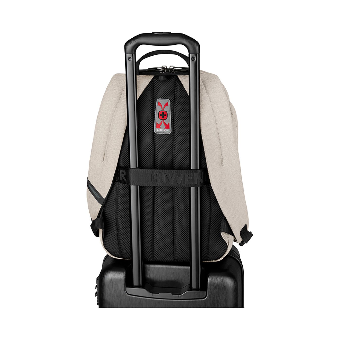 16 Zoll Laptop-Rucksack mit Tablet-Fach, sandfarben