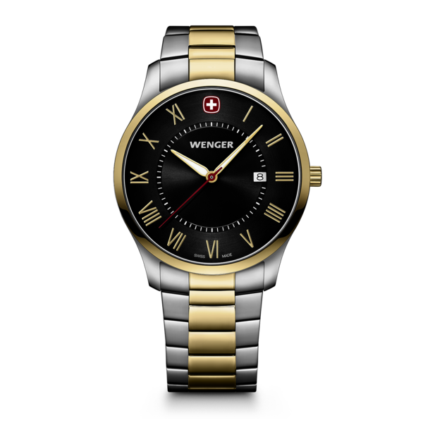 Herrenuhr zweifarbig, schwarz Ø 42 mm