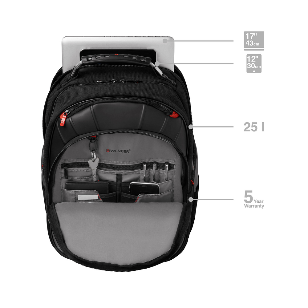 17 Zoll Laptop-Rucksack mit Tablet-Fach