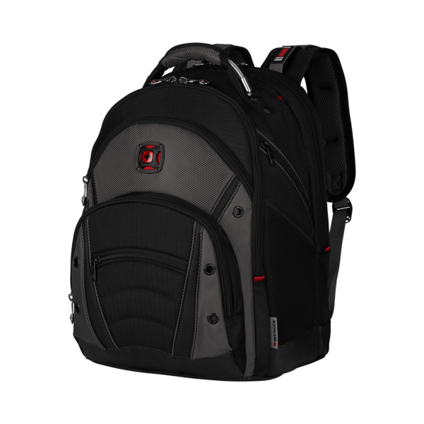 16 Zoll Laptop-Rucksack mit Tablet-Fach, schwarz-grau