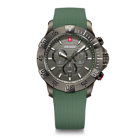 Chrono men's watch green-grey Ø 43 mm Sporty, water-resistant quartz chronograph for all urban adventurers