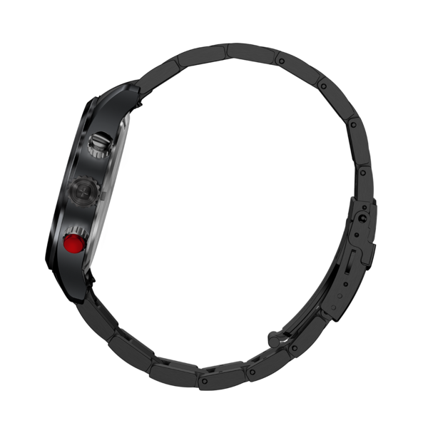Chrono Herrenuhr schwarz, silikon Ø 43 mm