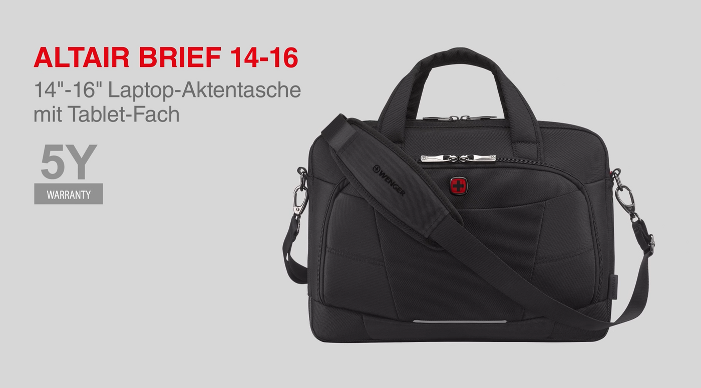 14-16 Zoll Laptop-Aktentasche mit Tablet-Fach