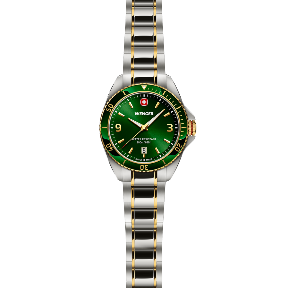 Herrenuhr grün-zweifarbig Ø 40 mm
