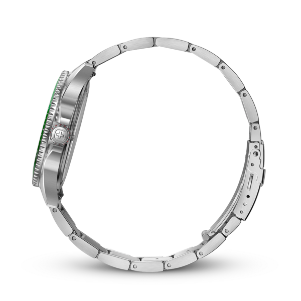 Herrenuhr grün-silber Ø 40 mm